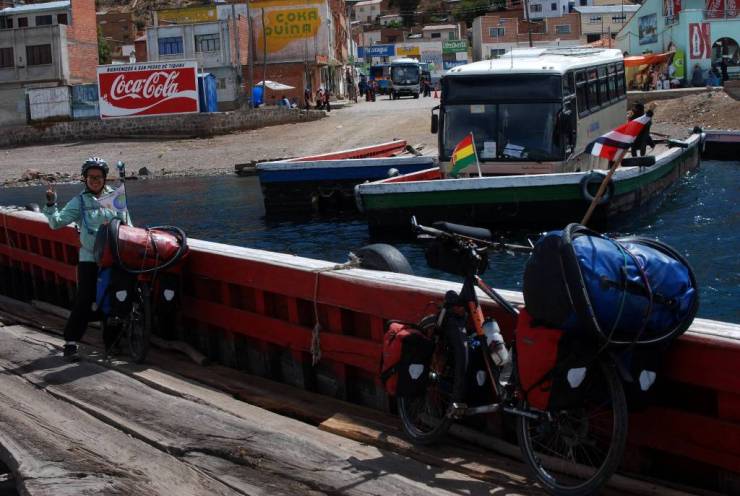 cruzando el Titicaca en Lancha
