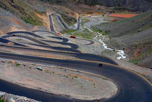 Laura bajando Los Caracoles