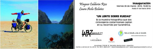 Invitación a exposición de fotografía Un lente Sobre Ruedas