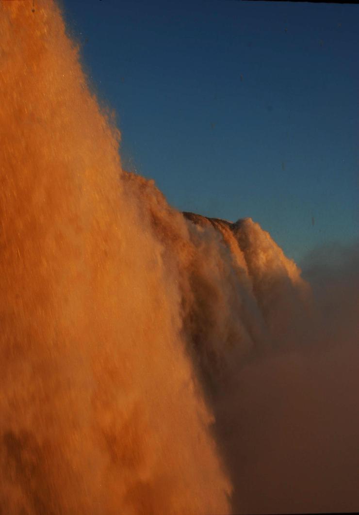 con la luz del atardecer
