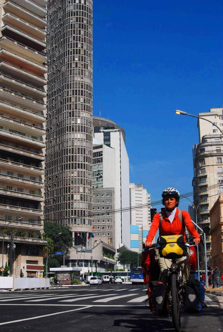Entrando a Sao Paulo en Bici