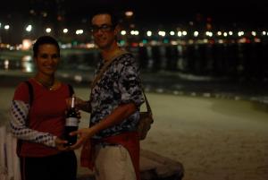 una botella de Vino en Copacabana una botella de Vino en Copacabana