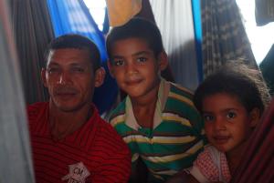 Raimundo y sus hijos Leandro y Ana Carolina